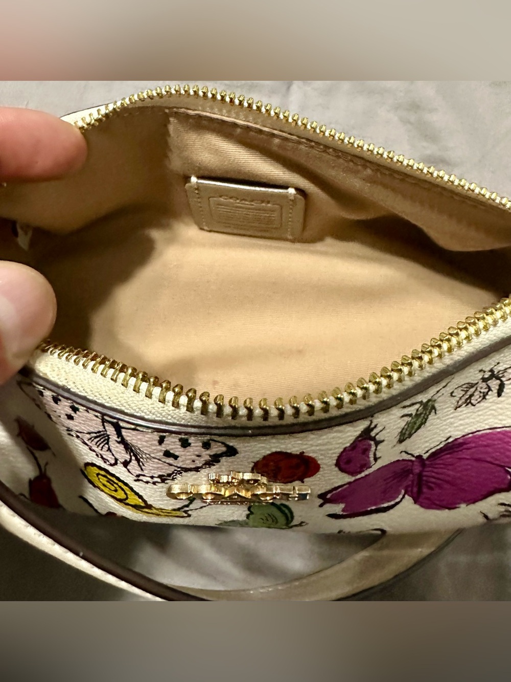 Coach Coated Canvas Nolita Barrel Bag With Creature Print CR831 Chalk Multi - Picture 7 of 9